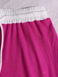 Women Casual High Stretch Patchwork Loose Wide-Leg Pants Slim Fit Two-Piece Outfit