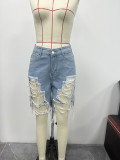 Summer Women Patchwork Loose Casual Denim Shorts
