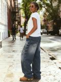 Women Washed Denim Pants