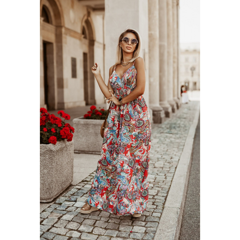Printed Strap Dress for Casual Wear