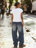 Women Washed Denim Pants