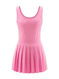 Summer Women Sleeveless Slim Fit Sports Dress