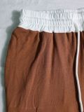 Women Casual High Stretch Patchwork Loose Wide-Leg Pants Slim Fit Two-Piece Outfit