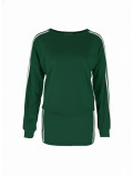 Women Casual Striped Bodycon Slim Fit Long-Sleeve Dress