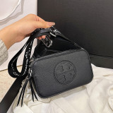 Women Strap Double Zipper Small Square Bag Shoulder Bag
