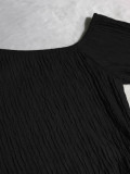 Women Off Shoulder High Stretch Slim Fit Mini Skirt Set Two-Piece Set