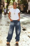 Women Washed Denim Pants