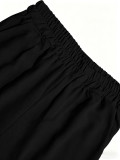 Women Strapless High-Waist Tie Wide-Leg Pants Two-Piece Set