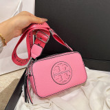 Women Strap Double Zipper Small Square Bag Shoulder Bag