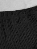 Women Off Shoulder High Stretch Slim Fit Mini Skirt Set Two-Piece Set