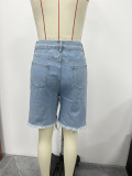 Summer Women Patchwork Loose Casual Denim Shorts