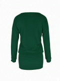 Women Casual Striped Bodycon Slim Fit Long-Sleeve Dress