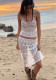 Summer Women Lace See-Through Slim Fit Cami Top