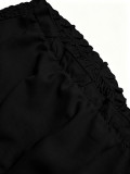 Women Strapless High-Waist Tie Wide-Leg Pants Two-Piece Set