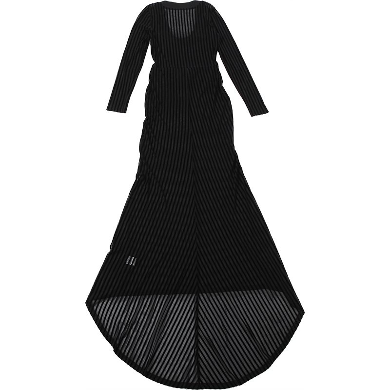 U-Neck Mesh See-Through Patchwork Dress for Summer