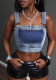 Women Sexy Summer Camisole Denim Top