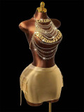 Women Metal Multi-Layer Chain Bra Cover Chain Tassel Chain Top