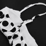 Women Polka Dot Printed Cami Top & Bud Shorts Two-Piece Outfit