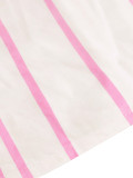 Women V Neck Stripe Summer Puff Sleeve Shirt Dress