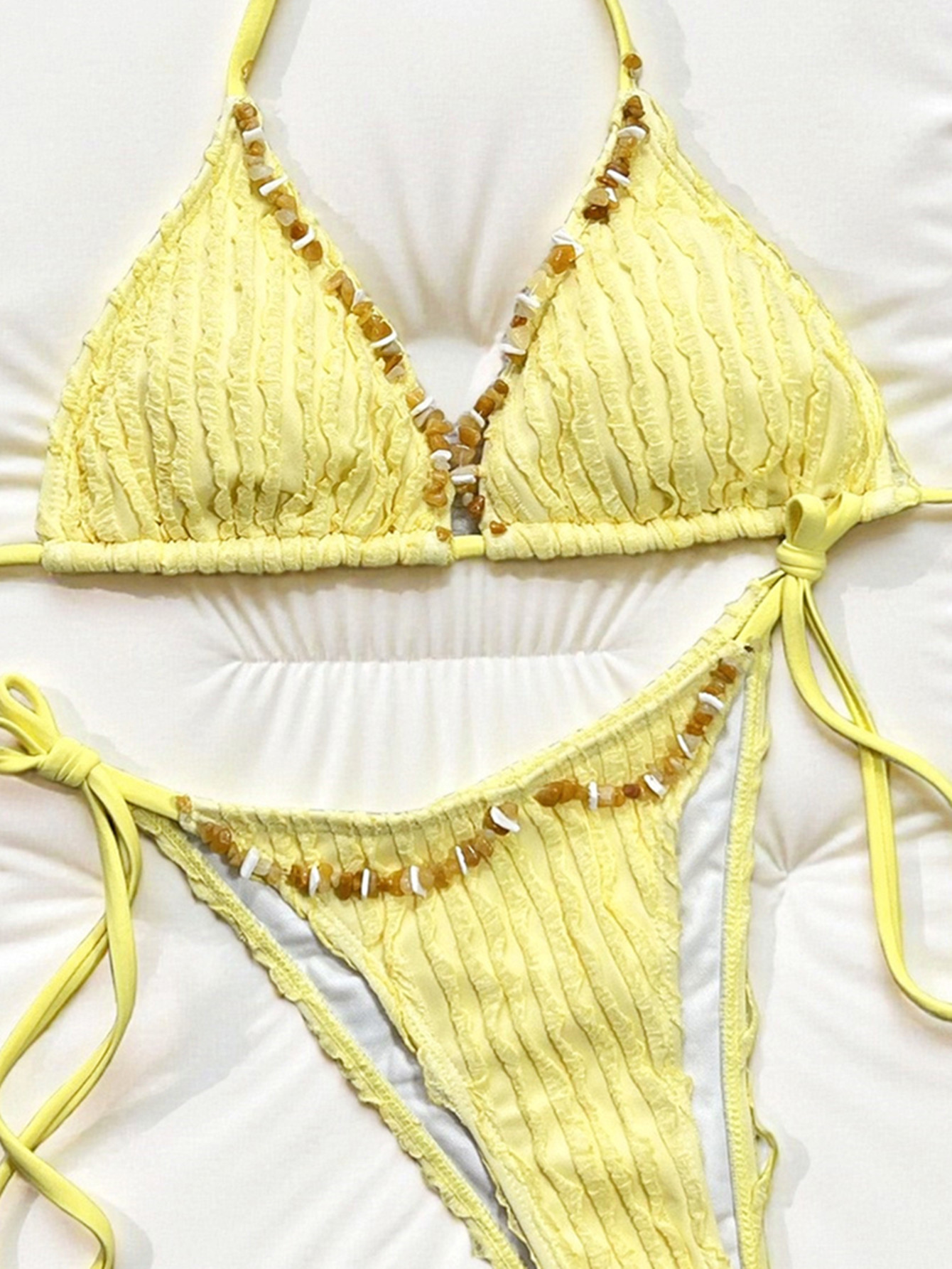 Drawstring Lace-Up Swimsuit for Beach & Pool