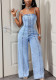 Women Summer Camisole Denim Jumpsuit Overalls