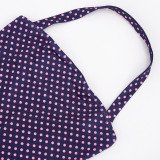 Women Spring Summer Polka Dot Sleeveless Halter Neck Cropped Jumpsuit
