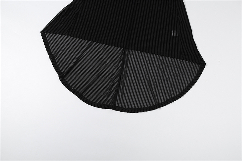 U-Neck Mesh See-Through Patchwork Dress for Summer