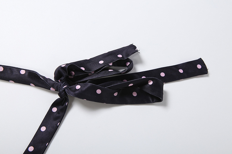 Polka Dot Halter Sleeveless Jumpsuit for Summer Events