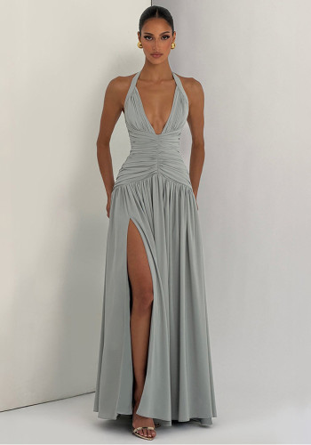 Women Elegant Halter Neck Sexy Backless Dress