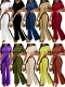 Women Fashion Colorblock Asymmetrical Open Waist Top Wide Leg Pants Set