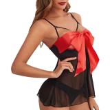 Women Party Set Bow Lace Two-Piece Pajama Cosplay Set