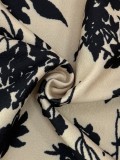 Plus Size Women Elegant Floral Print Dress