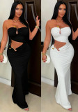 Women Sexy Strapless Low Back Bodycon Dress