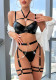 Women Lingerie Metallic Chain Halter Neck Uniform Party Cosplay Two-Piece Set