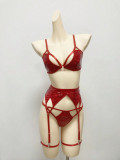 Lingerie Women Sexy Bikini Two-Piece Hollow Low Back Bra Panty Set