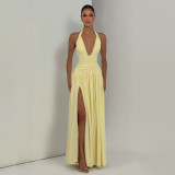 Women Elegant Halter Neck Sexy Backless Dress