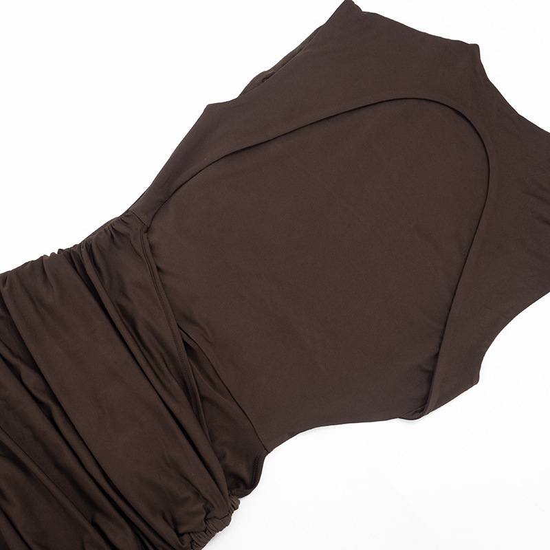 Sleeveless Irregular Ribbon Backless Dress for Summer Casual
