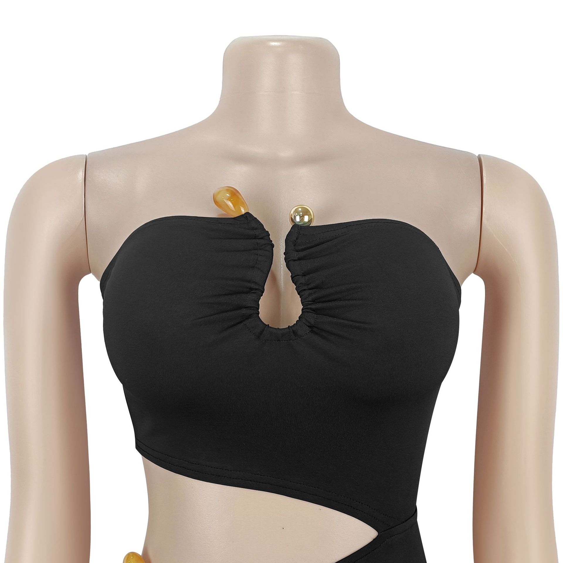 Strapless Low Back Bodycon Dress for Evening Clubwear