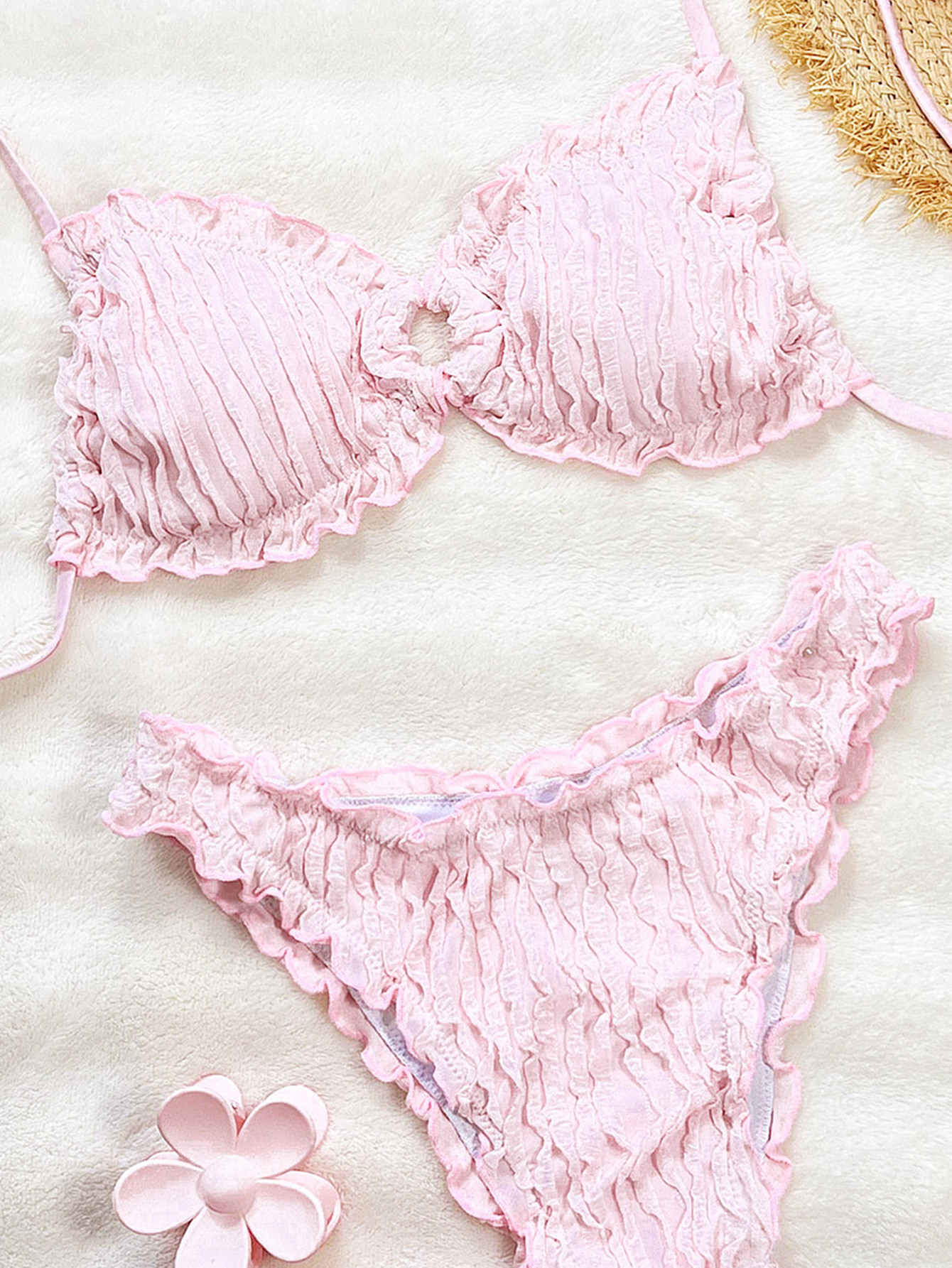 Lace Two-Piece Bikini Swimsuit for Summer Beachwear