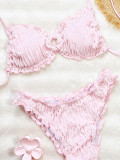 Women Summer Lace Bikini Beach Swimwear Two Pieces