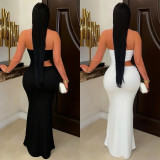 Women Sexy Strapless Low Back Bodycon Dress