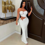 Women Sexy Strapless Low Back Bodycon Dress