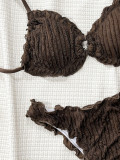 Women Summer Lace Bikini Beach Swimwear Two Pieces