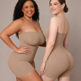Women Plus Size Strapless One-Piece Seamless Fitness Yoga Romper