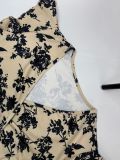 Plus Size Women Elegant Floral Print Dress