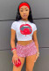 Women Print Short Sleeve Top