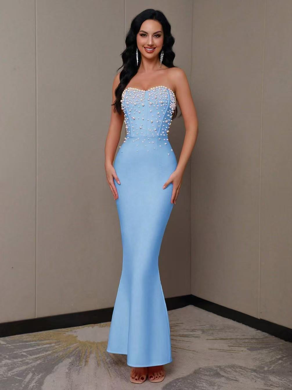Hollow-Out Open Waist Sleeveless Bodycon Dress for Clubwear