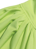 Women Sexy One Shoulder Strapless Top & Split Skirt Two Piece Set