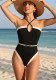 Women Elegant Halter Neck One Piece Swimwear