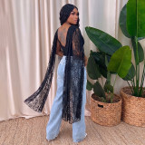 Women Lace Ruffle Tie Backless Bodysuit